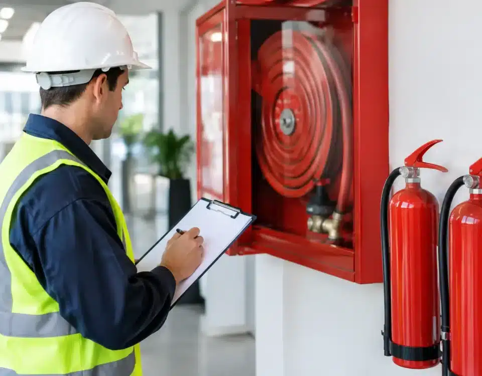 Revisión de sistemas contra incendios en empresas
